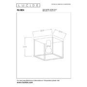 Lucide 00124/01/30 - RUBEN - mennyezeti lámpa