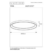 Lucide 46103/38/02 - VIDAL - mennyezeti lámpa