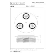 Lucide 70184/03/11 - ERYN - mennyezeti lámpa