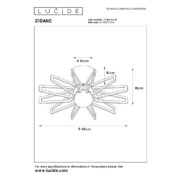 Lucide 77184/45/31 - ZIDANE - mennyezeti lámpa